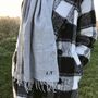 Personalised Grey Initials Scarf, thumbnail 2 of 4