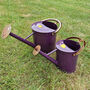 Perfectly Purple With Copper Trim Watering Can Duo, thumbnail 1 of 9