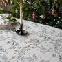 Luxury Heavy Linen Feel Tablecloth Christmas Doves Of Peace, thumbnail 4 of 6