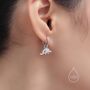 Sterling Silver Dinosaur Dangle Hoop Earrings, thumbnail 8 of 12