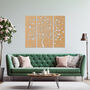 Handmade Wooden Tree Wall Art Triptych For Living Room Decor, thumbnail 7 of 9