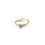 Heart Jewelled Cz Sterling Silver Ring, thumbnail 3 of 3
