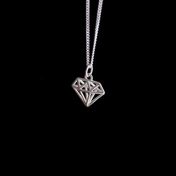 Diamond Shape Necklace, Gift For Her, 4 of 9