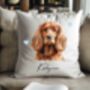 Personalised Cocker Spaniel Hearts Cushion Cover Gift, thumbnail 1 of 2