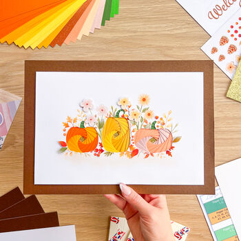 Pumpkin Meadow Picture Craft Kit | Autumn Home Decor, 6 of 7