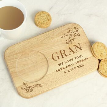 Personalised Floral Wooden Coaster Tray, 6 of 7