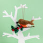 Robin On A Branch Christmas Decoration, thumbnail 4 of 4
