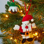 Set Of Three Felt Christmas Tree Decorations, thumbnail 3 of 6