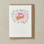 Baby Girl Embroidered Word Greeting Card, thumbnail 1 of 2