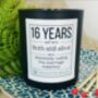 Personalised 16th Wedding Anniversary Candle, thumbnail 2 of 12