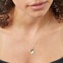 Sterling Silver And Gold Double Heart Pendant Necklace, thumbnail 1 of 4