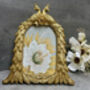 Aged Gold Coloured Peacock Photo Frame – 6x4 Inch Freestanding, thumbnail 3 of 12