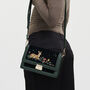 Fawn Embroidered Green Crossbody Bag, thumbnail 2 of 7