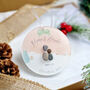 Personalised “Merry And Bright” Family Christmas Pebble Hanging Decoration, thumbnail 2 of 4