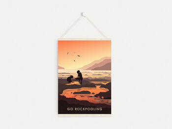 Go Rockpooling Travel Poster Art Print, 6 of 8