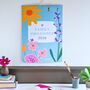Family Organiser 2026 Wall Planner Calendar Flower Design A3, Five Column, thumbnail 1 of 9