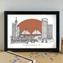 Johannesburg Skyline Travel Art Print Unframed, thumbnail 2 of 6