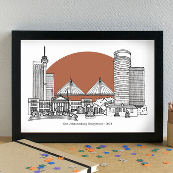 Johannesburg Skyline Travel Art Print Unframed, 2 of 6