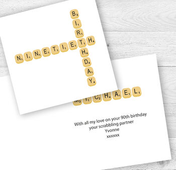 Personalised Special Age Letter Tile Birthday Card, 8 of 8
