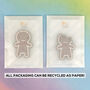 Kawaii Gingerbread Man Wooden Brooches Or Pins, thumbnail 3 of 5