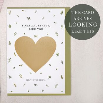 Botanical Scratch To Reveal Will You Be My Girlfriend Card, 2 of 4