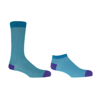 Lux Taylor Marine Luxury Crew And Trainer Men’s Socks, 2 of 5