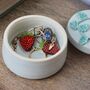 Ceramic Leafy Jewellery Jar In Green, thumbnail 2 of 2