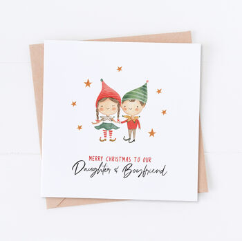 Elf Couple Christmas Card, 4 of 8