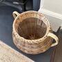 Vintage Wicker Urn Basket Vase, thumbnail 5 of 6