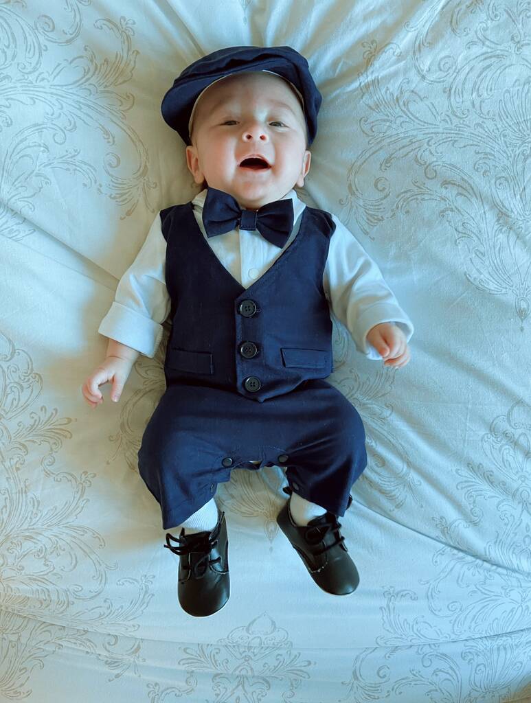 White Baby Boy Outfit BabyMars Christening Clothes Wedding Tuxedo