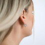 Sterling Silver Gemstone Royal Hoop Earrings, thumbnail 1 of 8