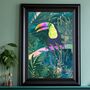 Toucan Tropcail Rainbow Jungle Rainforest Print, thumbnail 1 of 5