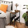 Narrow Side Bedside Table End Table With Black Sling, thumbnail 4 of 7