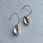 Circular Hook Brushed Drop Fair Trade Earrings, thumbnail 7 of 7