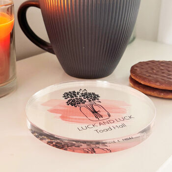 Personalised 10mm Acrylic Round Coaster With Logo, 8 of 8
