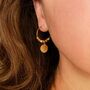 Coin Charm Beaded Hoop Earrings, thumbnail 1 of 4