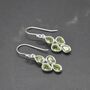 Peridot Sterling Silver Drop Earrings: August Birthstone, thumbnail 6 of 9