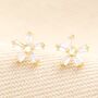 Tiny Crystal Flower Stud Earrings, thumbnail 2 of 3