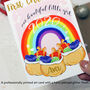Personalised Rainbow First Christmas Card, thumbnail 4 of 6