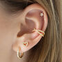 Tiny Floral Helix Stud Earring, thumbnail 1 of 5
