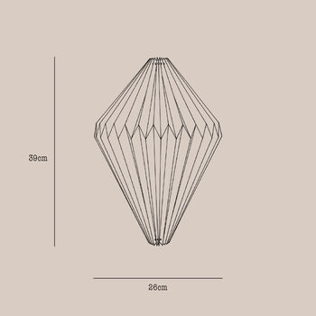 Origami Hex Paper Pendant Shade, 5 of 5