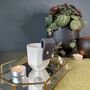 Porcelain And Leather Geometric Tea Light Holder, thumbnail 8 of 9