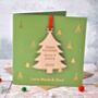 Personalised Gold Foiled Tree Decoration Card, thumbnail 1 of 4