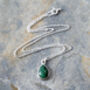 Natural Emerald Necklace In Sterling Silver, thumbnail 3 of 4
