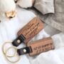 Personalised Couples Engraved Walnut Keyring, thumbnail 3 of 5