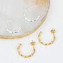 Gold Plated Or Sterling Silver Bamboo Hoop Earrings, thumbnail 2 of 6