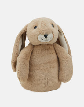 Brown Bunny Door Stop With Engraved Heart Keyring, 6 of 6