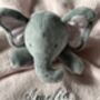 Embroidered Pink And Grey Baby Elephant Comforter, thumbnail 6 of 8