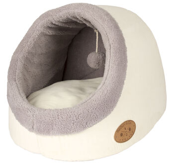 Cats Igloo Cave Bed With Toy Grey, 3 of 3