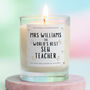Worlds Best Sen Teacher Personalised Candle Gift, thumbnail 1 of 6